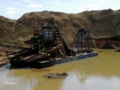 2019 150m3/Hour Bucket Chain Gold Dredger for Selecting and Panning Gold